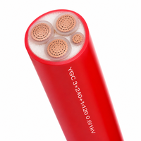 Câble d'alimentation souple en silicone YGC 3+1 conducteurs 0,6/1 kV, conducteur en cuivre anti-oxydation pour l'approvisionnement industriel mondial 3*240+1*120