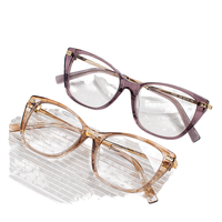 QUEJOEY Gafas ópticas con montura ovalada y diseño de diamantes de imitación para mujer, de alta calidad