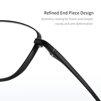 Gafas Unisex Rectangulares de Metal con Protección Anti-Luz Azul, Ligeras, Color Marrón Sólido, Montura Completa, para Uso Diario en Adultos