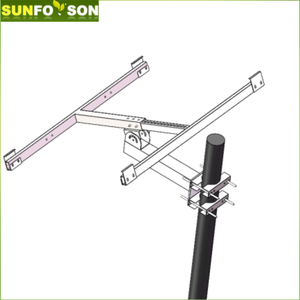 การออกแบบปรับมุม<span class=keywords><strong>เอ</strong></span>ียงได้ โครงสร้างเหล็กทนการกัดกร่อน ใช้งานได้ยาวนาน ติดตั้งแผงโซลาร์เซลล์ขนาดเล็กบนเสาเดี่ยวหรือ<span class=keywords><strong>เสา</strong></span>สูง - Product Image 1