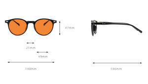 高品質レトロTR90光学フレームイエローレッドオレンジレンズ眼鏡デザイナーカスタムユニセックスアンチブルーライトブロッキングメガネ - Product Image 3