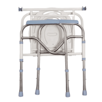 Chaise de toilette médicale portable, pliable, réglable en hauteur, légère, en acier, facile à nettoyer, pour hôpital