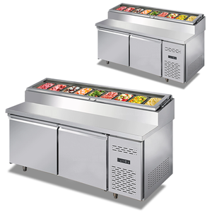 Cilindro Tipo Pequena Estação Operacional Comercial Refrigerado Display <span class=keywords><strong>Cabinet</strong></span> <span class=keywords><strong>Salad</strong></span> <span class=keywords><strong>Cabinet</strong></span> Pizza Counter Refrigerador - Product Image 5