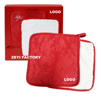 Serviettes démaquillantes en coton éponge réutilisables, ultra douces, écologiques, à séchage rapide, avec logo personnalisé, pour tous les types de peau