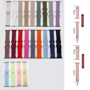 Bracelet en silicone coloré pour Apple Watch S9/Ultra 8/7/6/5/4/3 avec boucle <span class=keywords><strong>papillon</strong></span> respirante, bracelets de montre intelligente - Product Image 4