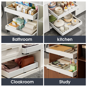 Organisateur de placard coulissant robuste à un niveau, tiroirs métalliques pour le <span class=keywords><strong>rangement</strong></span> de la <span class=keywords><strong>cuisine</strong></span>, type extensible sur pied pour la vaisselle - Product Image 4