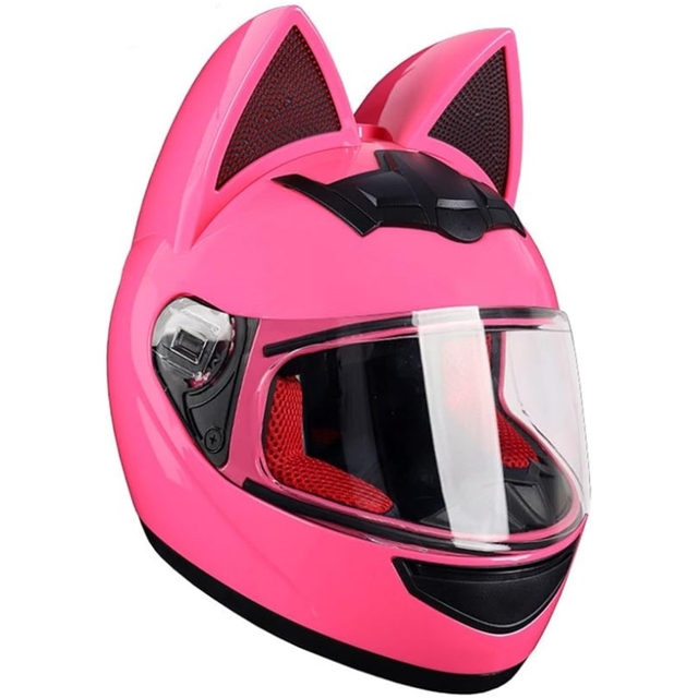 Wejump Motorcycle Full Face Helmet Helmet Personality Cute Ears Angled Full Face Modular Motorcycle Helmet