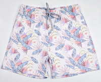Short de bain imprimé intégral avec motifs marins, taille élastique, décontracté, pour les vacances, pour couple, fond blanc, photos du produit