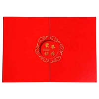 Porte-dossiers de certificat de graduation de couverture de diplôme de Carpeta Porta en carton, couvertures de diplôme bleu uni à trois volets avec feuille d'or