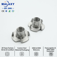 Écrous en T à quatre griffes en acier inoxydable Malaxy 304 316 M3 M4 M5 M6 M8 M10 M12 DIN1624 avec 4 pointes – Fournisseur
