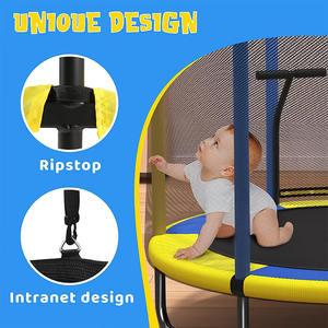 Zoshine מיני ילדים בחוץ טרמפולינה הסיטונאית לקפוץ טרמפולינה חופשית עם רשת בטיחות וכדורסל כדורסל - Product Image 2