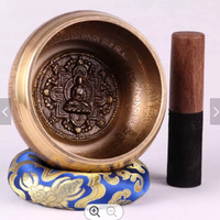 Lord Buddha Dice Tibet Pirinç Şarkı Söyleyen Kase El Yapımı Sanat Oymalı Meditasyon Ses Şifa Terapisi Metal