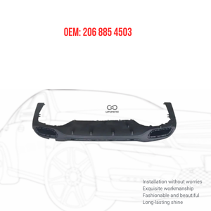 Pare-chocs arrière neuf, plaque inférieure, garniture, panneau, OEM 2068854503 <span class=keywords><strong>206</strong></span> 885 4503 2068854503 pour Mercedes Benz Classe C W206 - Product Image 3