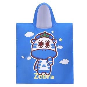 Poncho de toalla con estampado personalizado para niños, toalla sin arena con capucha, Poncho de <span class=keywords><strong>playa</strong></span> de microfibra para Surf - Product Image 3