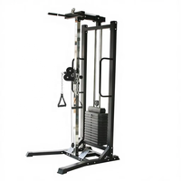 Système de poulies réglable en acier de haute qualité, machine d'entraînement unilatéral pour triceps, poitrine et dos, avec pile de poids de 65 kg