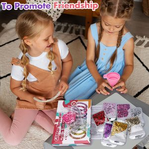 Kit per Creare Braccialetti Glitterati per Bambini, Set Artistici e Artigianali per Regali, Riempitivi per Sacchetti Regalo di Compleanno, Giocattoli, Kit Artigianale dell'Amicizia - Product Image 5