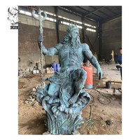 Prix de gros Statue de Poséidon en résine grandeur nature Statue Dieu de la mer en fibre de verre Sculpture Dieu Aquaman