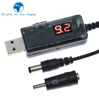 Convertisseur d'amplification USB TZT DC 5V à 9V 12V Volt câble élévateur USB + adaptateur 3.5x1.35mm pour alimentation/chargeur/convertisseur de puissance