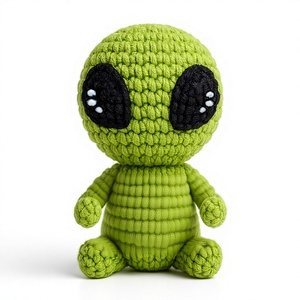 Muñeco de Ganchillo de Hilo Verde Único con Diseño de <span class=keywords><strong>Extraterrestre</strong></span>, Hecho a Mano, Precio de Fábrica, Personalizado para Fans de Extraterrestres - Product Image 2