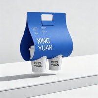Caja de Regalo de Cartón para Tazas de Café Personalizadas, con Logotipo Impreso, Relieve en Relieve y Superficie Mate