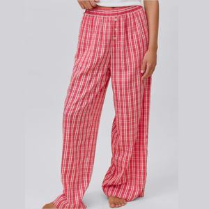 Pantalones <span class=keywords><strong>de</strong></span> Pijama a Cuadros <span class=keywords><strong>de</strong></span> Algodón <span class=keywords><strong>de</strong></span> Calidad para Mujer, Pantalones <span class=keywords><strong>de</strong></span> Dormir <span class=keywords><strong>de</strong></span> Algodón con Bolsillos, Ropa <span class=keywords><strong>de</strong></span> Dormir para Mujer - Product Image 1