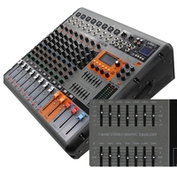 Table de mixage audio TopYun PMMR8 avec interface USB, pour karaoké et enregistrement, cartes son et mixeurs de haute qualité 2*650W