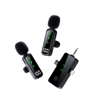 Mikrofon Lapel Mini Portabel T20 2.4G Peredam Kebisingan Nirkabel Lavalier Mic untuk Ponsel iPad YouTube TikTok Konektor Tipe C