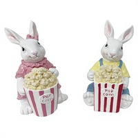 Statue de lapin en résine pour le printemps et Pâques, parfaite pour la décoration de jardin