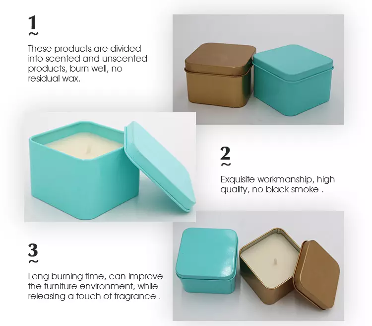 La Science personnalisée de bougie en métal de place de 5 onces 14 onces étame pour le voyage 4