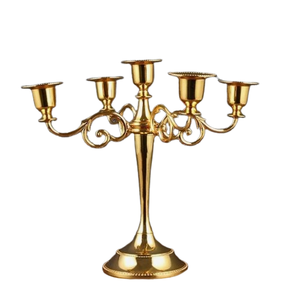 Chandelier exquis Vaisselle Décoratif Fer Noir Bougeoir Candélabre Chambre Table Décor À La Maison Restaurant - Product Image 4