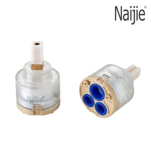 Cartouches de robinet à valve en céramique transparente de 40 mm, à joint unique, pour salle de bain et cuisine (eau chaude et froide) - Product Image 3