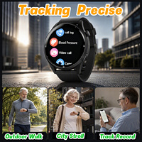 Montre connectée 4G Android VFA93S IPS multi-mode GPS+WIFI+LBS, fréquence cardiaque, pression artérielle, bouton SOS, réponse aux appels, alerte SOS pour personnes âgées