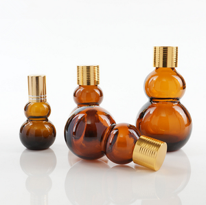 Double-Gourd Massage Roller <strong>Bottles</strong> Brown Glass Light Blocking <strong>Roll</strong> <strong>on</strong> <strong>Bottles</strong> Essential Oil Serum Rollers Perfume <strong>Bottles</strong> - Product Image 3