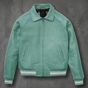 Chaqueta de cuero de oveja auténtica, abrigo de invierno Formal con cuello de plumón y cremallera Original para hombres y mujeres, proceso recubierto ODM - Product Image 2
