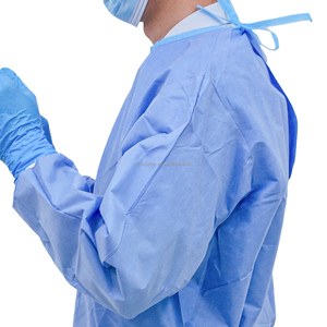 Blouses chirurgicales jetables bleues ordinaires certifiées CE pour les médecins ambulatoires et les salles d'opération hospitalières robes d'isolation pp - Product Image 2