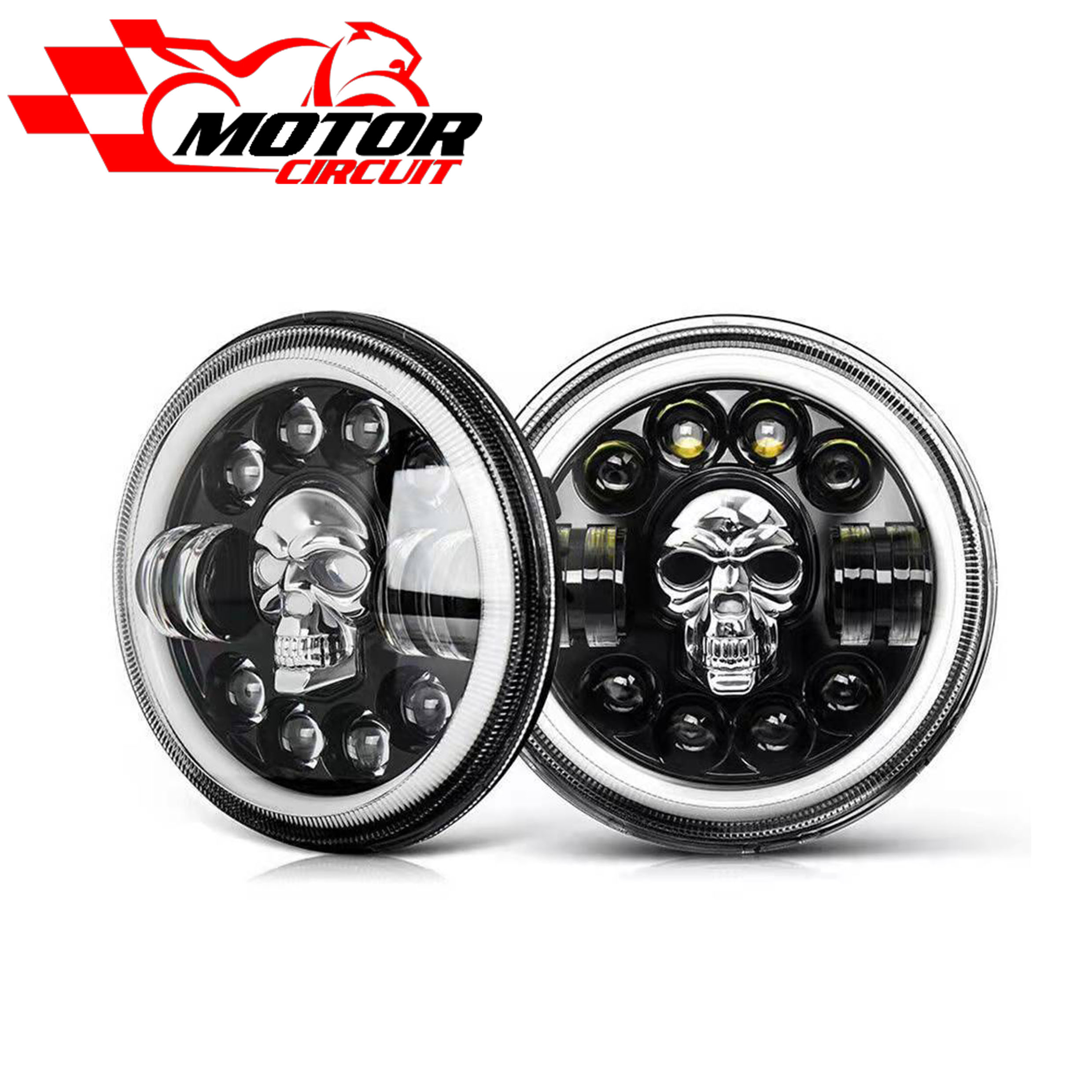 Фабрика автомобилей и мотоциклов 7 "дюймовый круглые светодиодные фары с Halo/токарная обработка Сингал света для Harley золотой узор Королевский/Универсальный