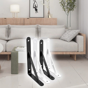 Креативный треугольный настенный кронштейн-держатель для полок из нержавеющей стали и алюминия, изготовленный методом электроэрозионной обработки проволокой - Product Image 2