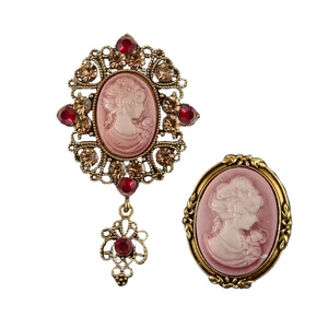 Broche de Aleación Chapado en Oro Personalizado de Beauty Lady, Broche Retro Moderno Unisex, Joyería de Regalo para Bodas, Compromisos y Fiestas - Product Image 4