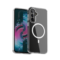 Étui de téléphone portable transparent avec charge magnétique sans fil coloré pour Samsung Galaxy A36 A26 A16 A56 A06 A06s, coque transparente
