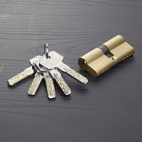 High Security Upvc Door Lock Anti Drill Double Pins Euro Brass Cylinder Lock Double Open Key/Key 100mm Door Lock Cylinder