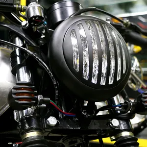 Farol de motocicleta brilhante universal H4 35W LED farol para motocicleta 7 Polegadas