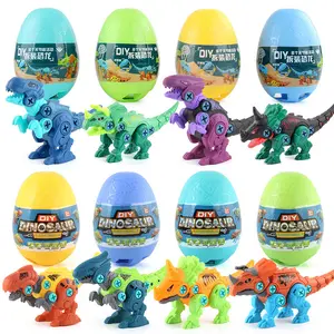 DIY Educational Capsule Egg Pack Tyrannosaurus Modeling Screwdriver Take Apart Building Block Dinosaur Toys Gifts