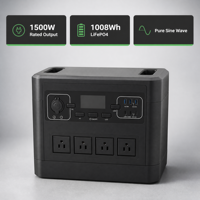 Estación de Energía Portátil P515 de 1500W, Generador Solar LiFePO4 de 1008Wh, UPS de 500W MPPT para Camping, RV, Respaldo Doméstico, Venta al por Mayor UE
