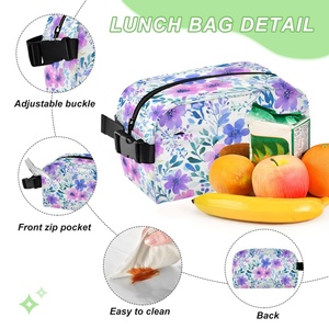 Eco-Friendly Cute Customs Printed Insulated Lunch Bag Portable Waterproof <b>Cooler</b> for Food Small Size Convenient Use - Product Image 4