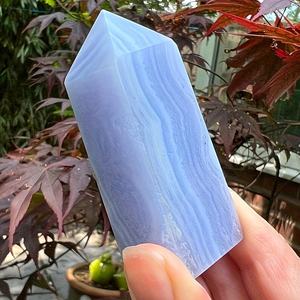 Tour de pierres en agate bleue polie style bohème pour la décoration intérieure unique et les cadeaux de fêtes (vente en gros) - Product Image 1