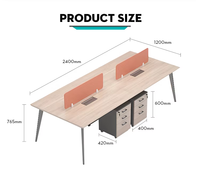 Meetco Mobilier commercial 8 places Bureau poste de travail Table modulaire poste de travail informatique Cloisons Personnel Bureau 4 personnes