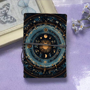 Carnet compact A6 fait à la main utile pour les joueurs de football universitaire idéal pour les exercices de formation et les statistiques de jeu avec les étoiles Sun Moon - Product Image 2