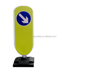 Tablero de señal de advertencia de seguridad de carretera, panel delineador desmontable de plástico resistente, Con base, para Reino Unido, nuevo - Product Image 5