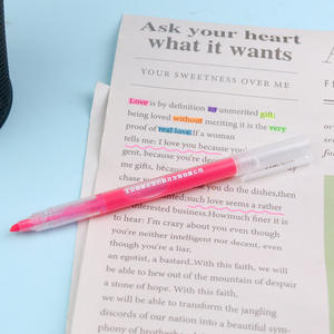 Pena Highlighter, pena spidol Set kuas Pastel cat air neon ujung ganda - Product Image 6