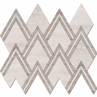 Carreaux de mosaïque en marbre tissé, couleurs mélangées, style contemporain, pour murs et sols intérieurs, épaisseur 8 mm, style campagnard, parquet pour hôtel